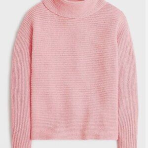 J.Crew Soft Pink Ribbed Turtleneck Sweater – Cozy Women's Long Sleeves SZ S